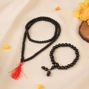 Karungali Family Protection Combo – Kids Karungali Mala (6mm) and 8mm Karungali Bracelet