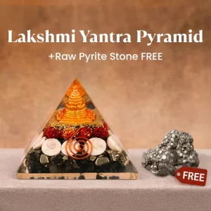 Lakshmi Yantra Pyramid With Free Raw Pyrite stone
